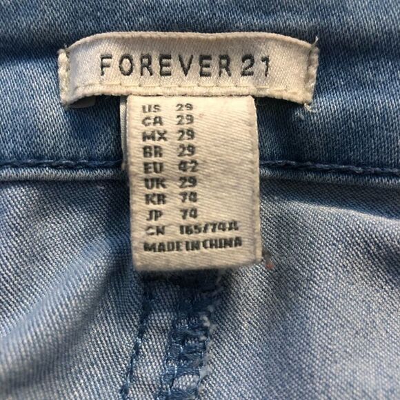 FOREVER 21 HIGH WAISTED SKINNY JEANS W29 - Picture 9 of 9